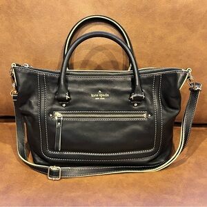 KATE SPADE NY Mott Street Riley Satchel  Leather Storybook Lining Crossbody 15x9